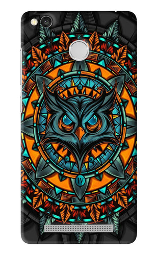 Angry Owl Art Xiaomi Redmi 3S Prime Back Skin Wrap