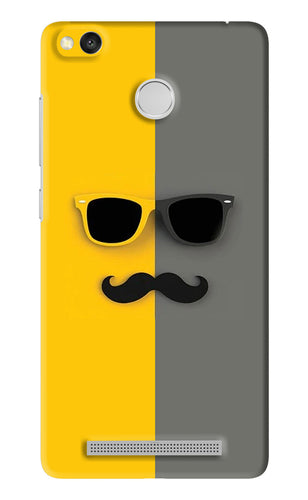 Sunglasses with Mustache Xiaomi Redmi 3S Prime Back Skin Wrap