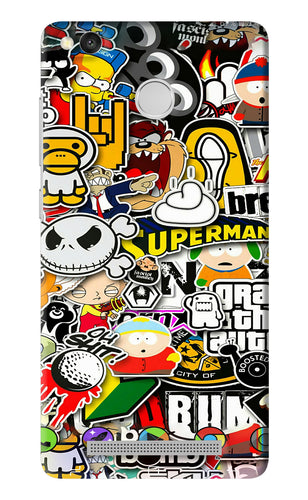 Sticker Bomb Xiaomi Redmi 3S Prime Back Skin Wrap