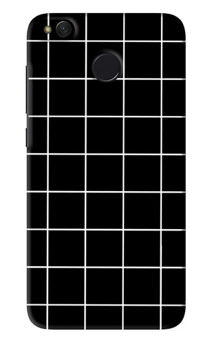 White Grid Xiaomi Redmi 4 Back Skin Wrap