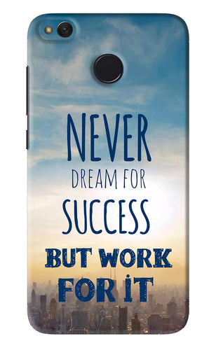 Never Dream For Success But Work For It Xiaomi Redmi 4 Back Skin Wrap