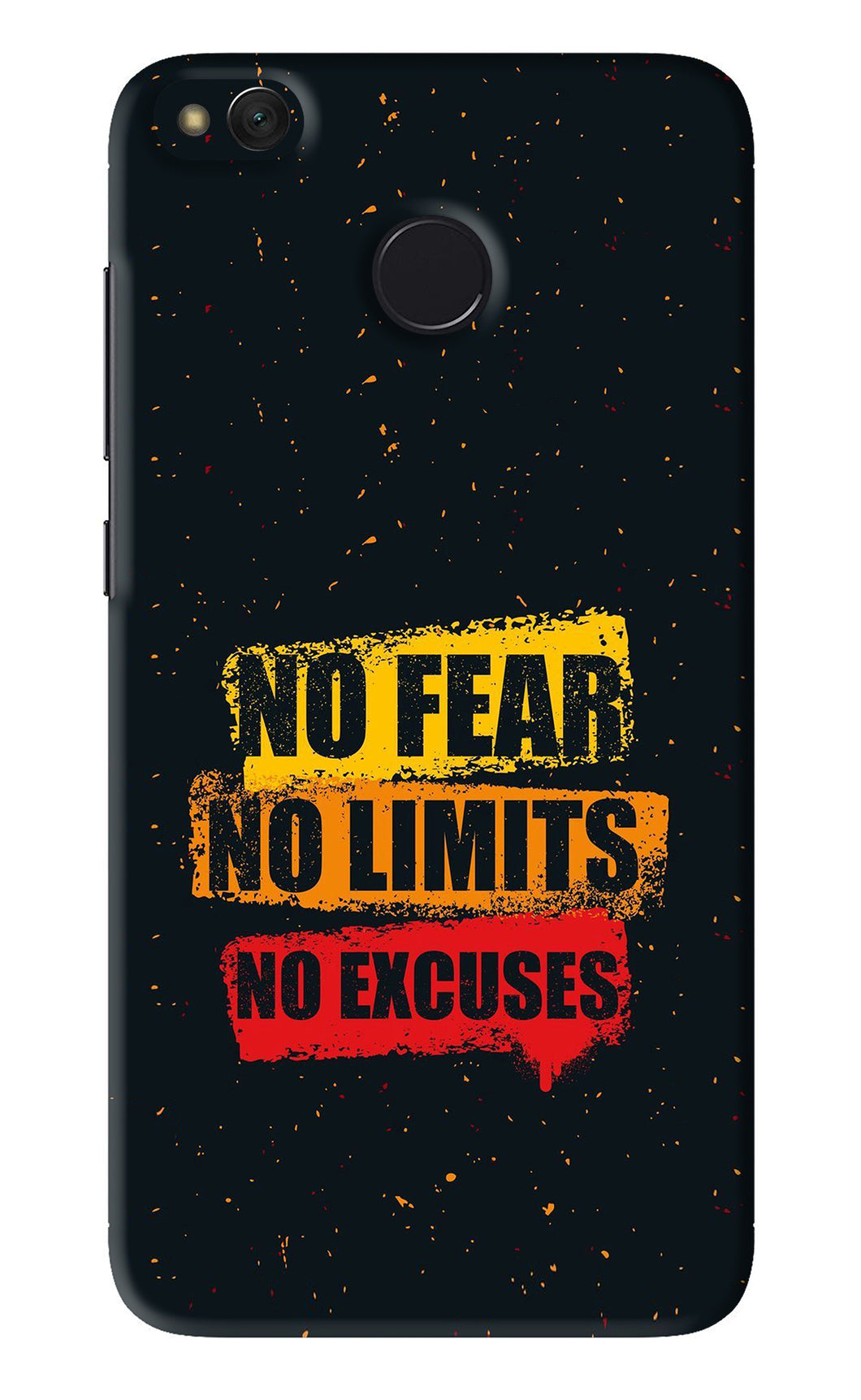 No Fear No Limits No Excuses Xiaomi Redmi 4 Back Skin Wrap
