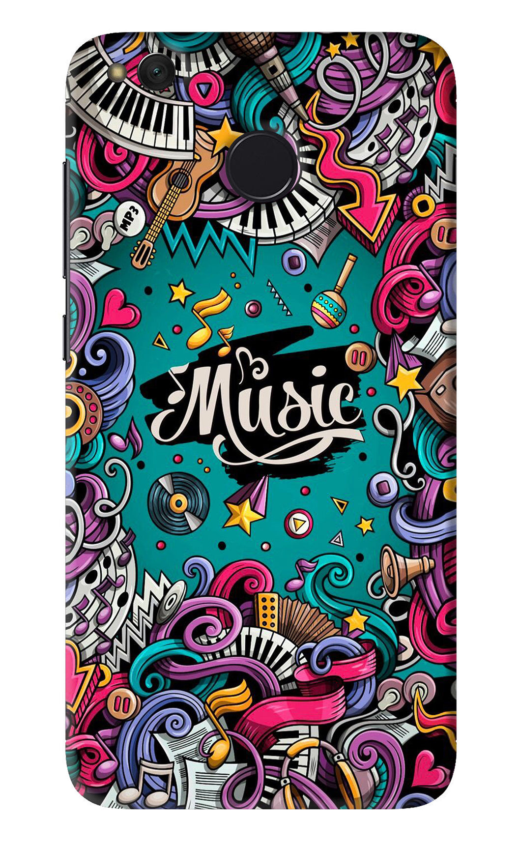 Music Graffiti Xiaomi Redmi 4 Back Skin Wrap