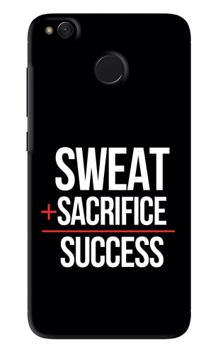 Sweat Sacrifice Success Xiaomi Redmi 4 Back Skin Wrap
