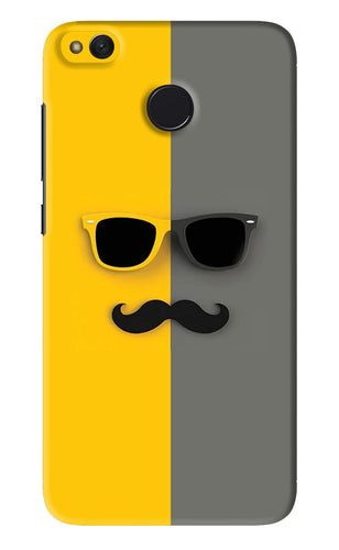 Sunglasses with Mustache Xiaomi Redmi 4 Back Skin Wrap