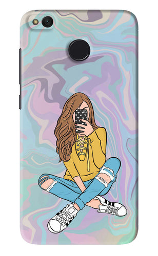 Selfie Girl Xiaomi Redmi 4 Back Skin Wrap