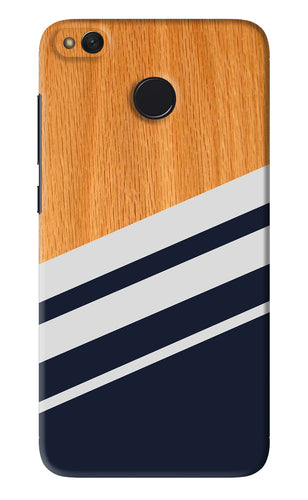 Black And White Wooden Xiaomi Redmi 4 Back Skin Wrap