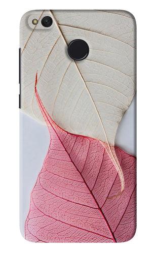 White Pink Leaf Xiaomi Redmi 4 Back Skin Wrap