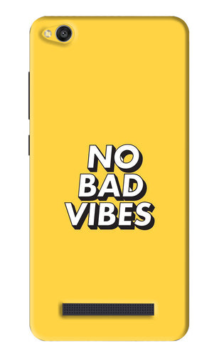 No Bad Vibes Xiaomi Redmi 4A Back Skin Wrap