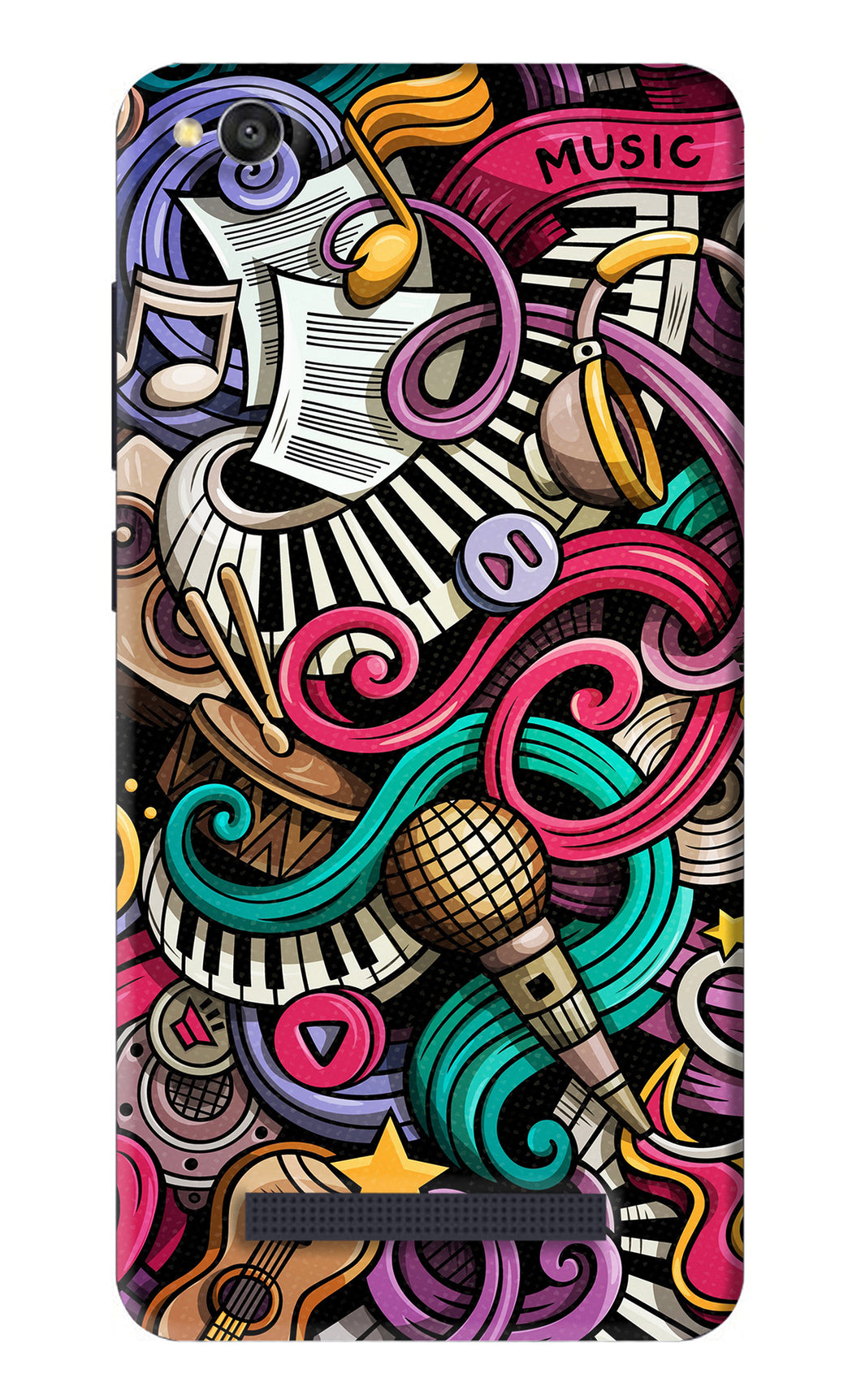 Music Abstract Xiaomi Redmi 4A Back Skin Wrap