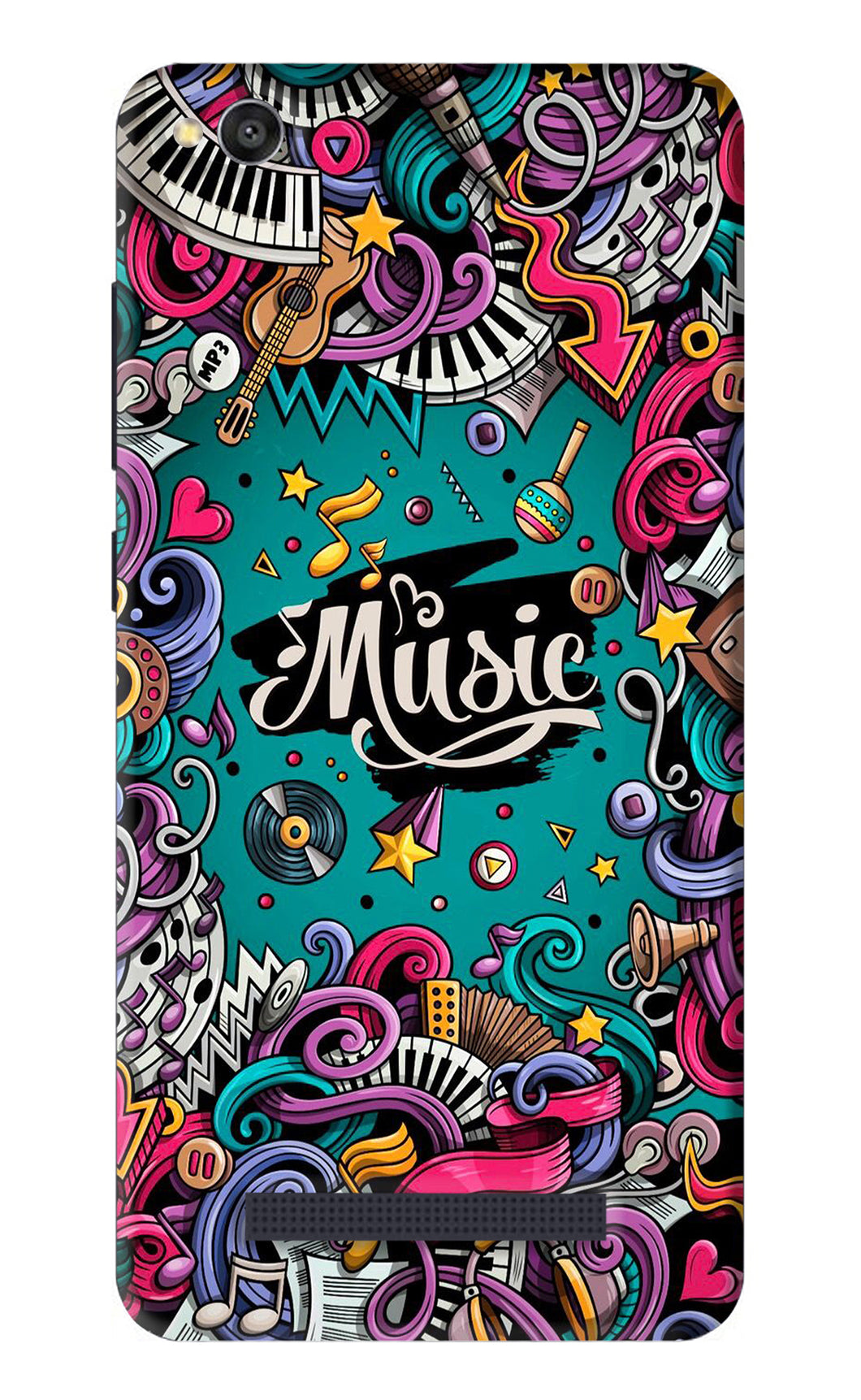 Music Graffiti Xiaomi Redmi 4A Back Skin Wrap