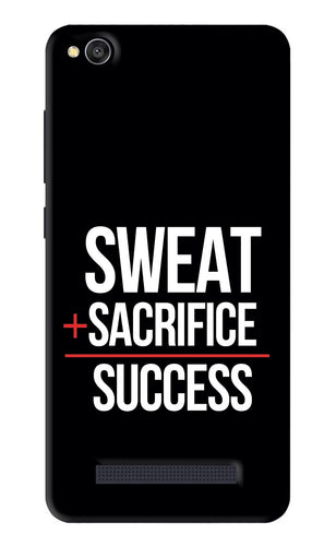 Sweat Sacrifice Success Xiaomi Redmi 4A Back Skin Wrap