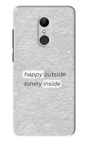 Happy Outside Lonely Inside Xiaomi Redmi 5 Back Skin Wrap