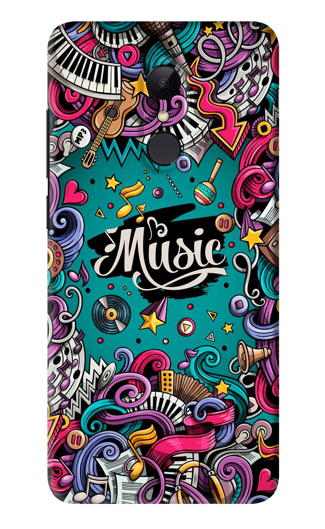 Music Graffiti Xiaomi Redmi 5 Back Skin Wrap