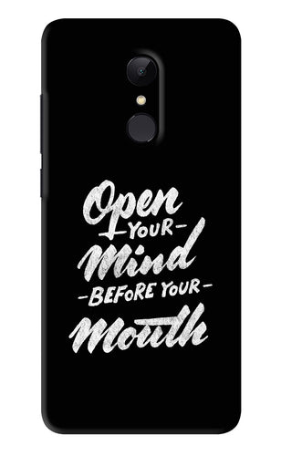 Open Your Mind Before Your Mouth Xiaomi Redmi 5 Back Skin Wrap