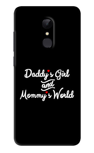 Daddy's Girl and Mommy's World Xiaomi Redmi 5 Back Skin Wrap