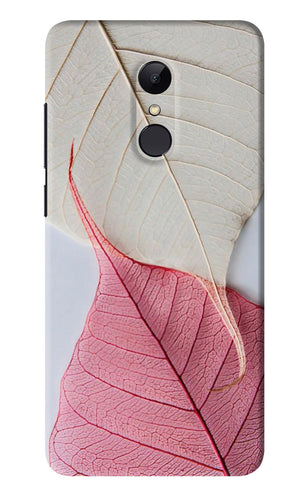 White Pink Leaf Xiaomi Redmi 5 Back Skin Wrap
