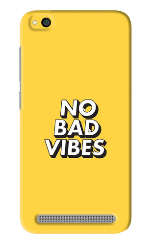 No Bad Vibes Xiaomi Redmi 5A Back Skin Wrap