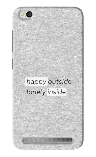 Happy Outside Lonely Inside Xiaomi Redmi 5A Back Skin Wrap