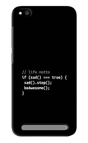 Life Motto Code Xiaomi Redmi 5A Back Skin Wrap