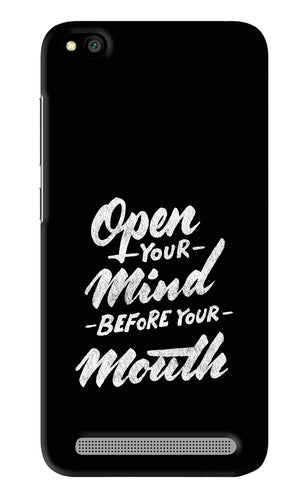 Open Your Mind Before Your Mouth Xiaomi Redmi 5A Back Skin Wrap