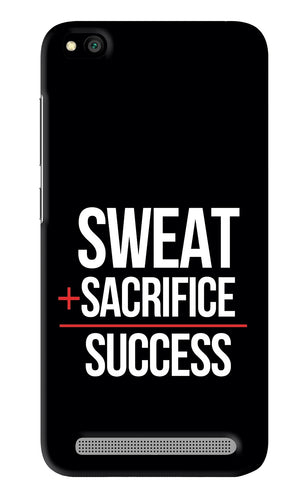 Sweat Sacrifice Success Xiaomi Redmi 5A Back Skin Wrap