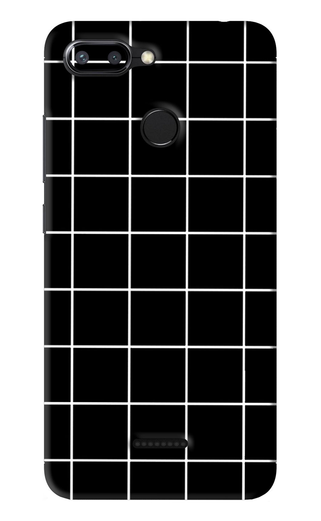 White Grid Xiaomi Redmi 6 Back Skin Wrap