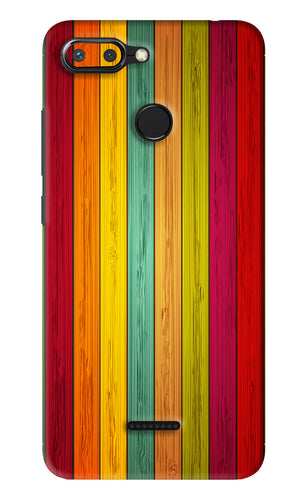 Multicolor Wooden Xiaomi Redmi 6 Back Skin Wrap