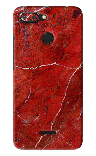 Red Marble Design Xiaomi Redmi 6 Back Skin Wrap