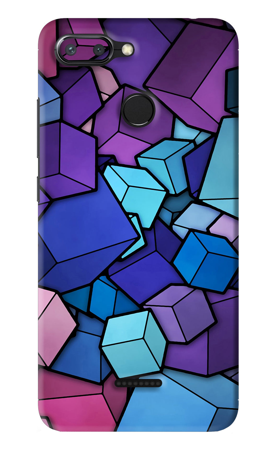 Cubic Abstract Xiaomi Redmi 6 Back Skin Wrap