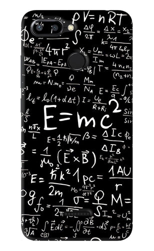 Physics Albert Einstein Formula Xiaomi Redmi 6 Back Skin Wrap