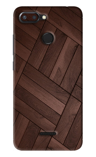 Wooden Texture Design Xiaomi Redmi 6 Back Skin Wrap