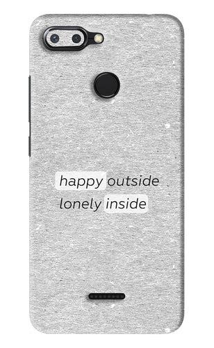 Happy Outside Lonely Inside Xiaomi Redmi 6 Back Skin Wrap
