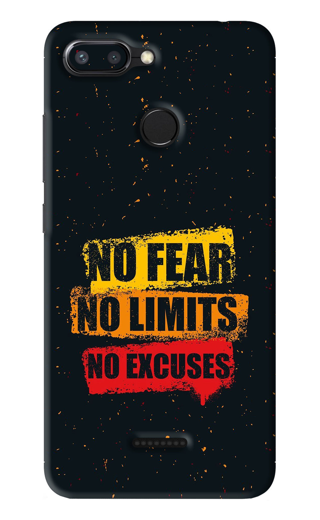 No Fear No Limits No Excuses Xiaomi Redmi 6 Back Skin Wrap