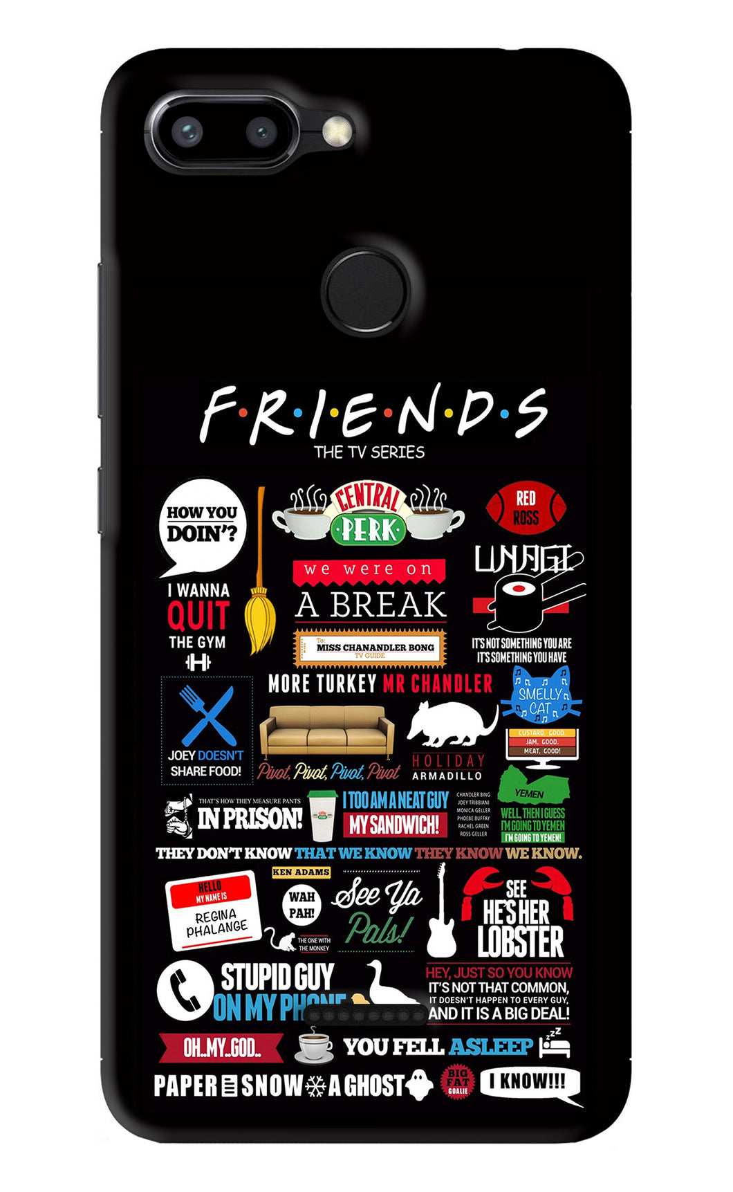FRIENDS Xiaomi Redmi 6 Back Skin Wrap
