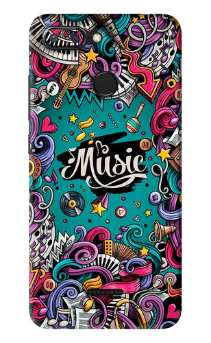 Music Graffiti Xiaomi Redmi 6 Back Skin Wrap