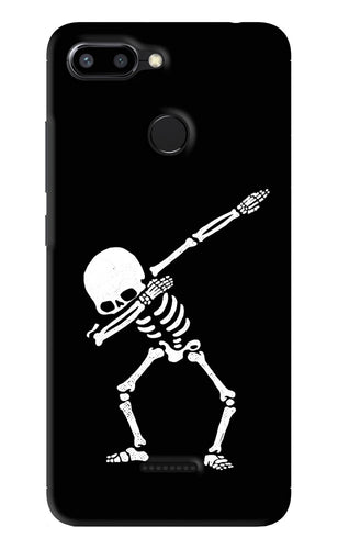 Dabbing Skeleton Art Xiaomi Redmi 6 Back Skin Wrap