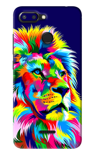 Vector Art Lion Xiaomi Redmi 6 Back Skin Wrap