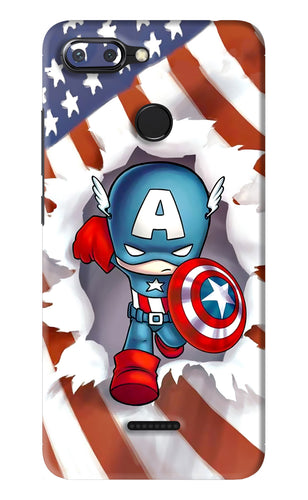 Captain America Xiaomi Redmi 6 Back Skin Wrap