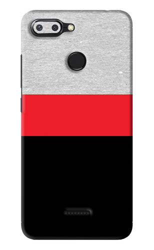 Tri Color Pattern Xiaomi Redmi 6 Back Skin Wrap