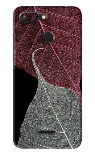 Leaf Pattern Xiaomi Redmi 6 Back Skin Wrap
