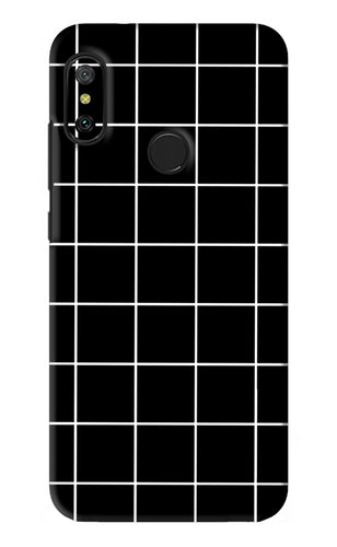 White Grid Xiaomi Redmi 6 Pro Back Skin Wrap