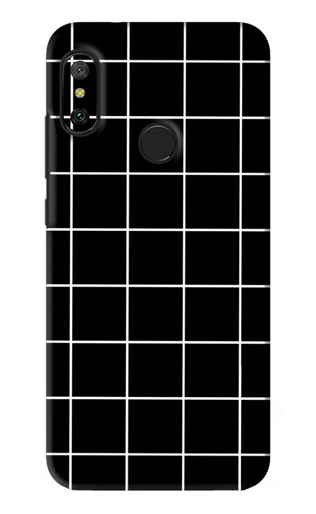White Grid Xiaomi Redmi 6 Pro Back Skin Wrap