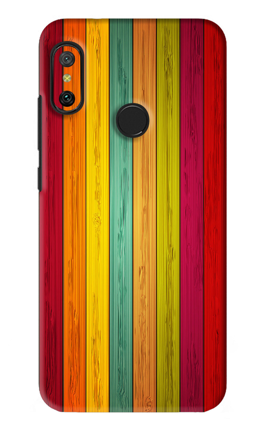 Multicolor Wooden Xiaomi Redmi 6 Pro Back Skin Wrap