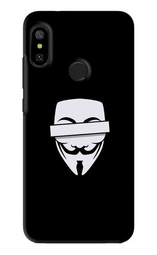 Anonymous Face Xiaomi Redmi 6 Pro Back Skin Wrap