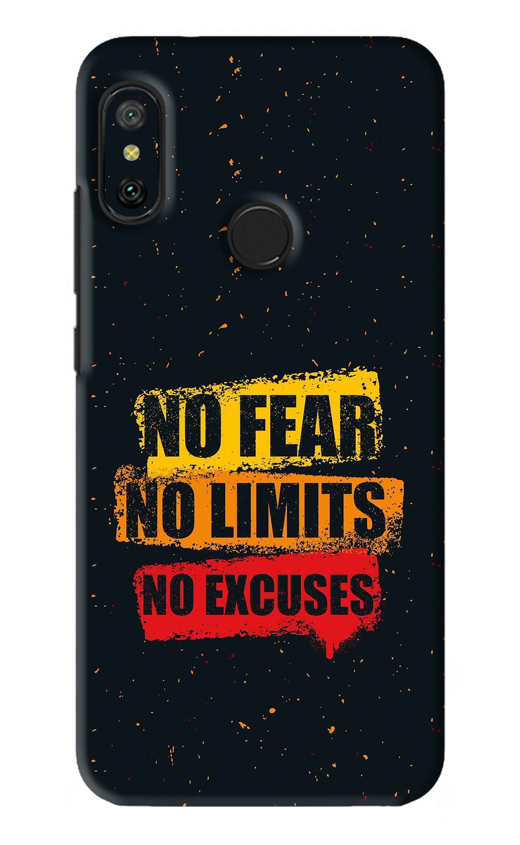 No Fear No Limits No Excuses Xiaomi Redmi 6 Pro Back Skin Wrap