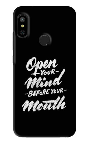 Open Your Mind Before Your Mouth Xiaomi Redmi 6 Pro Back Skin Wrap