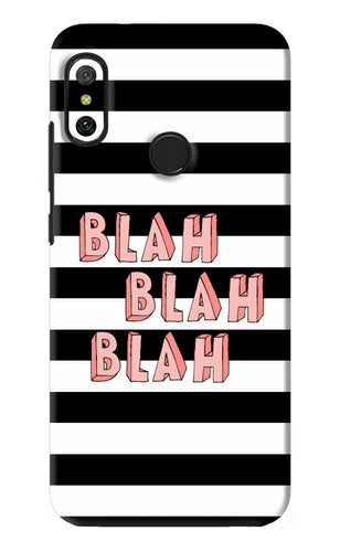 Blah Blah Blah Xiaomi Redmi 6 Pro Back Skin Wrap