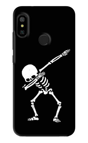 Dabbing Skeleton Art Xiaomi Redmi 6 Pro Back Skin Wrap