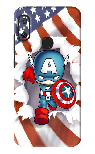 Captain America Xiaomi Redmi 6 Pro Back Skin Wrap